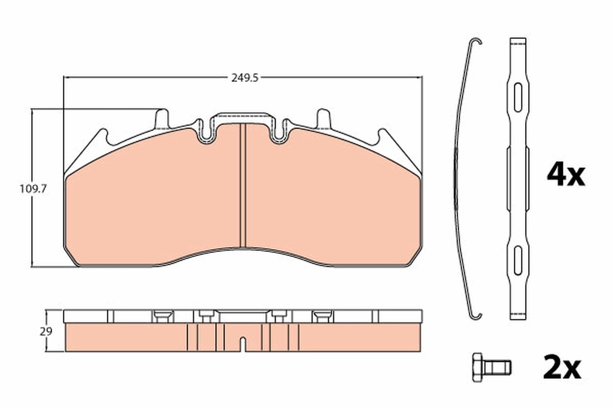 Brake Pad Set, disc brake GDB5096