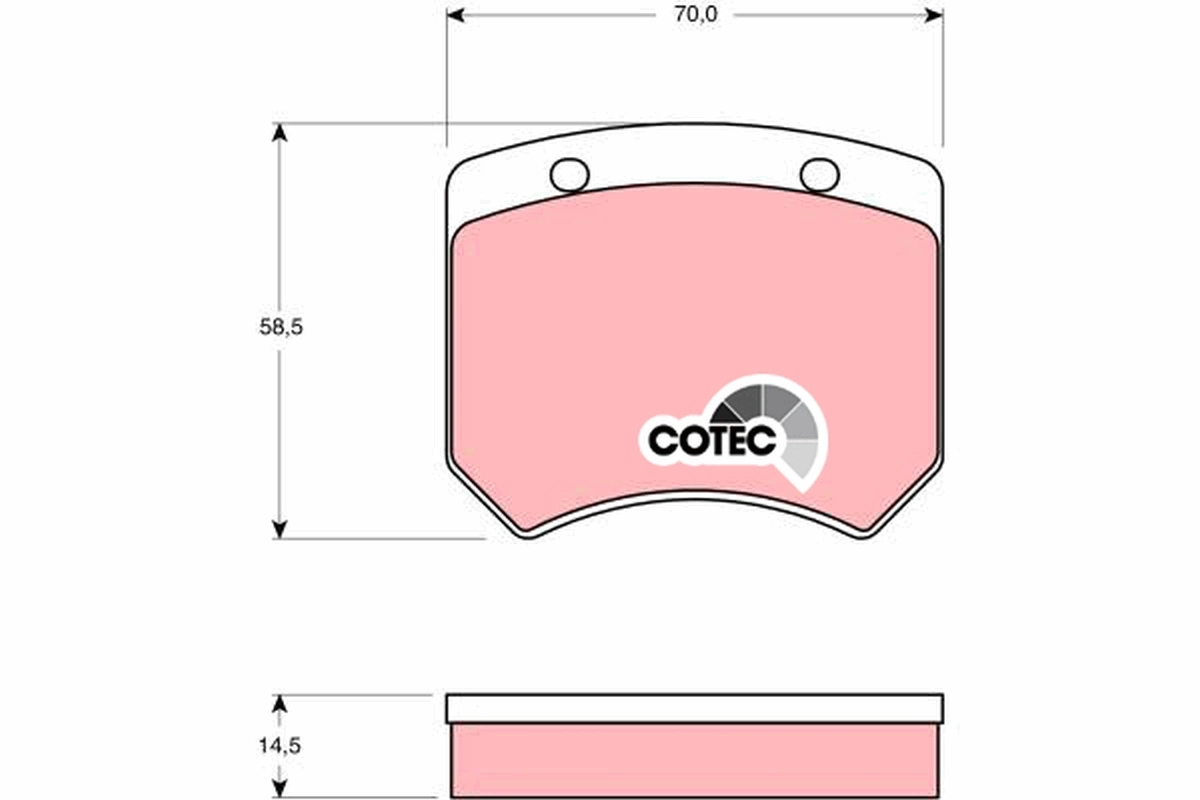 Brake Pad Set, disc brake COTEC GDB973