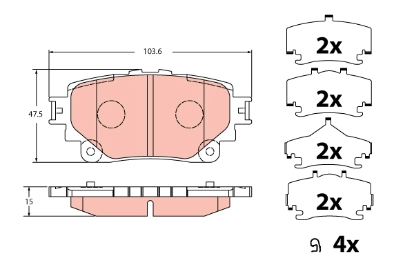 Brake Pad Set, disc brake GDB2343