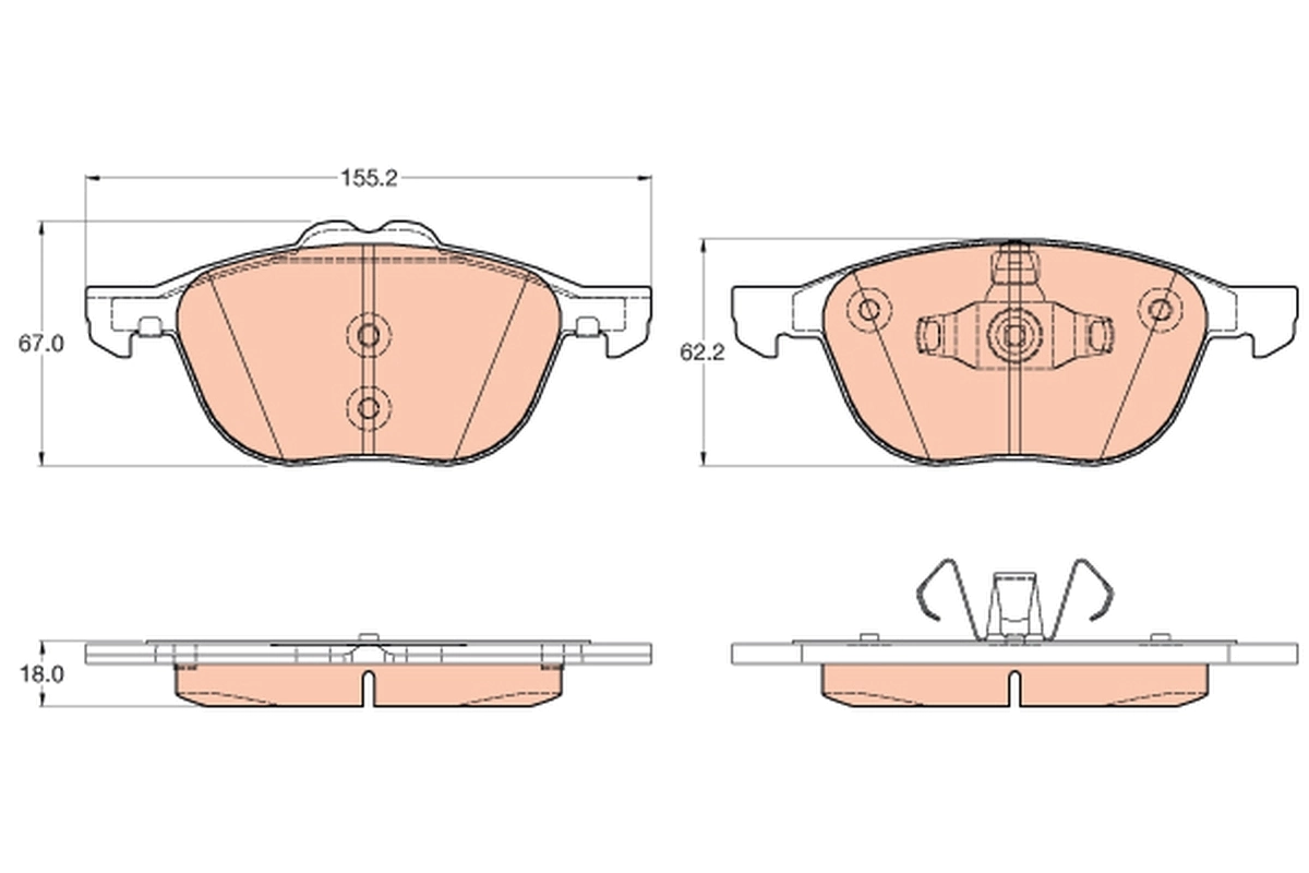 Brake Pad Set, disc brake GDB2043