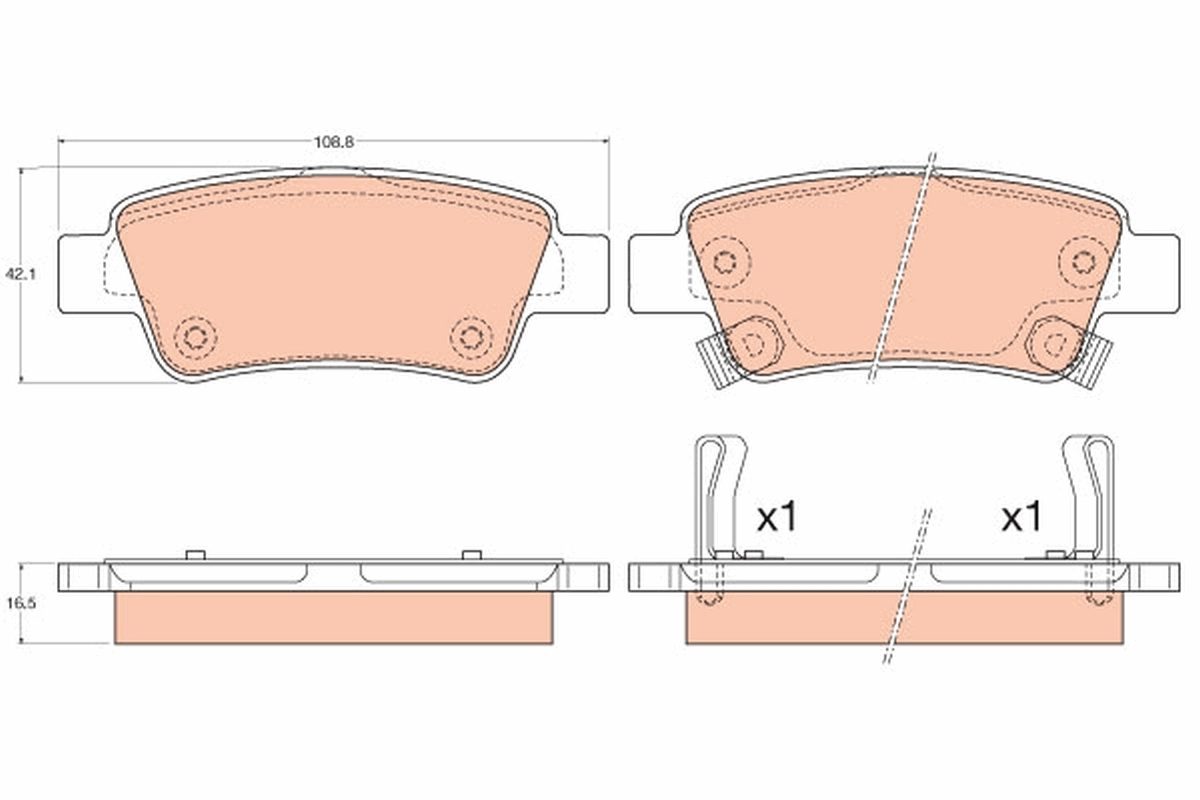 Brake Pad Set, disc brake GDB3576