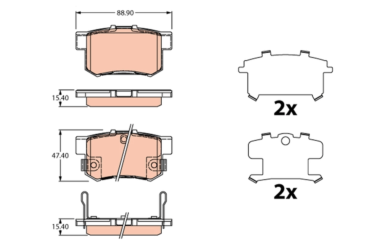 Brake Pad Set, disc brake GDB3516