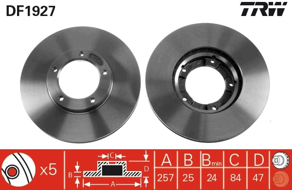 TRW DF1927 Brake Disc