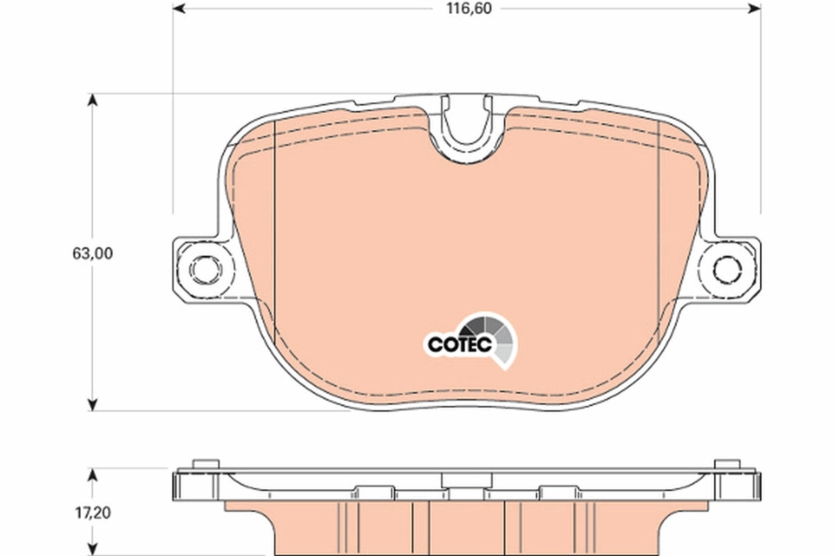 Juego de pastillas de freno COTEC GDB1824