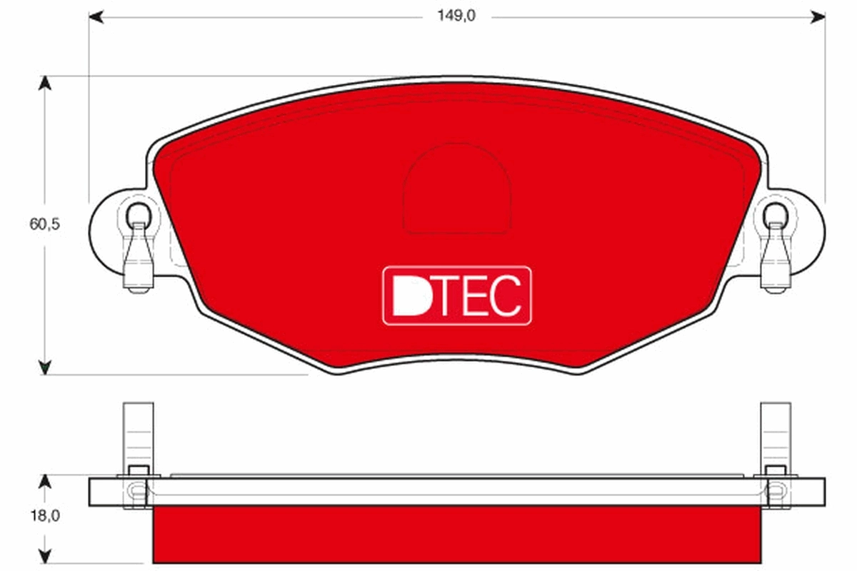 Brake Pad Set, disc brake DTEC COTEC GDB1434DTE