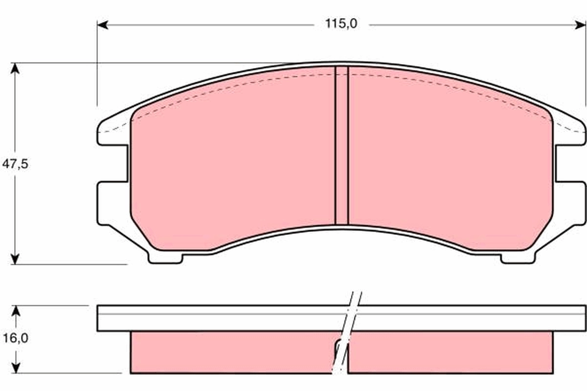 Brake Pad Set, disc brake GDB731
