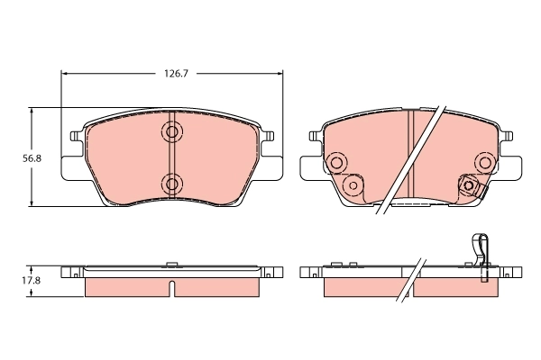 Brake Pad Set, disc brake GDB2387