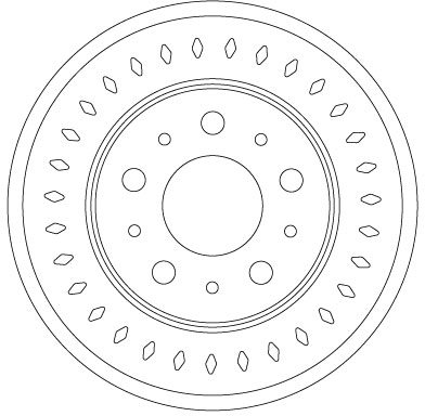 Brake Disc TRW SINGLE DF6925S