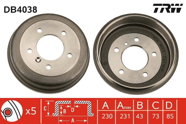 Brake Drum DB4038