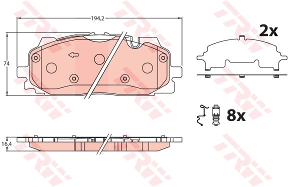 Brake Pad Set, disc brake GDB2190