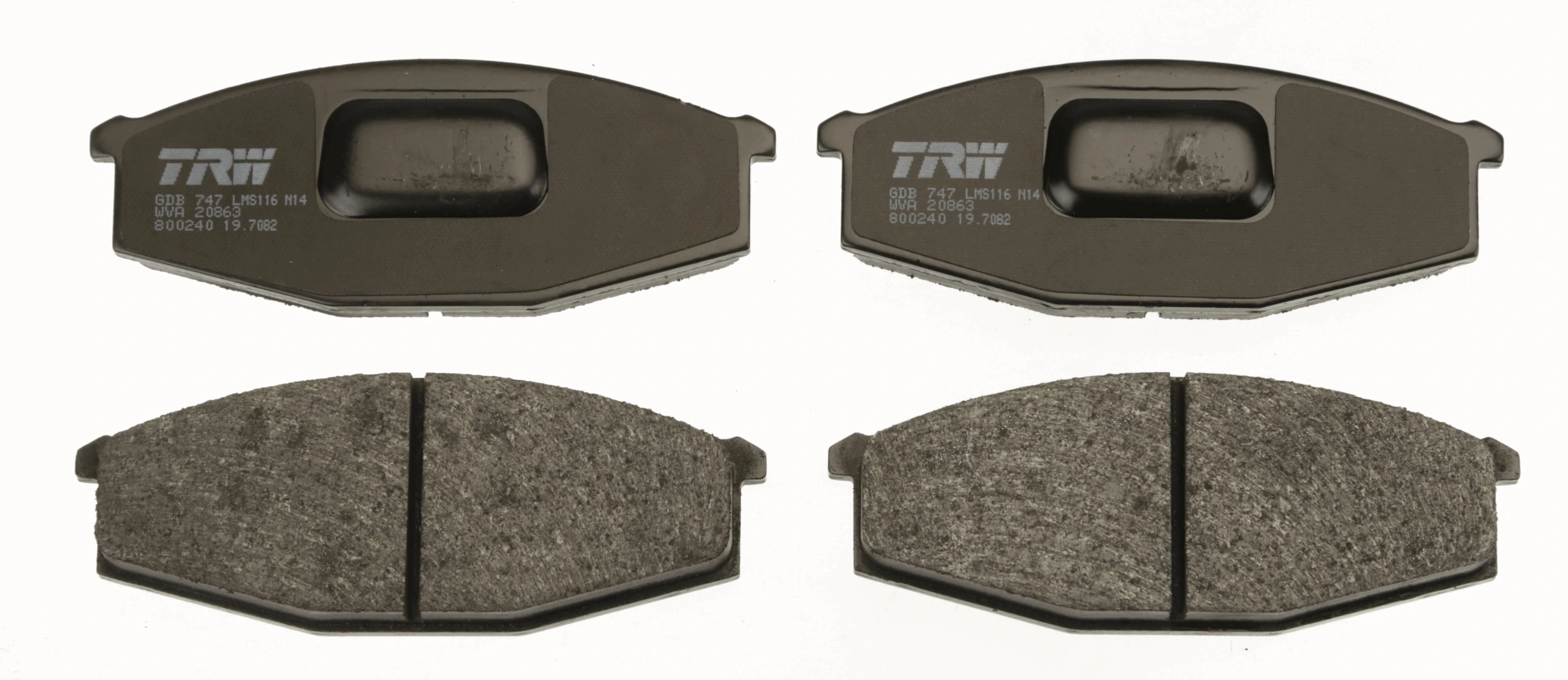 Bremsbelagsatz, Scheibenbremse GDB747