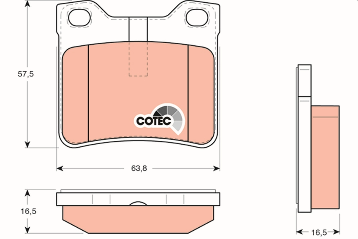Brake Pad Set, disc brake COTEC GDB1276