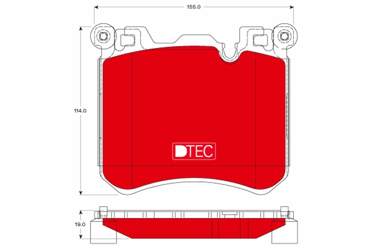 Brake Pad Set, disc brake DTEC COTEC GDB1826DTE