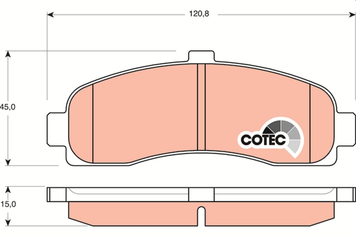 Brake Pad Set, disc brake COTEC GDB1059