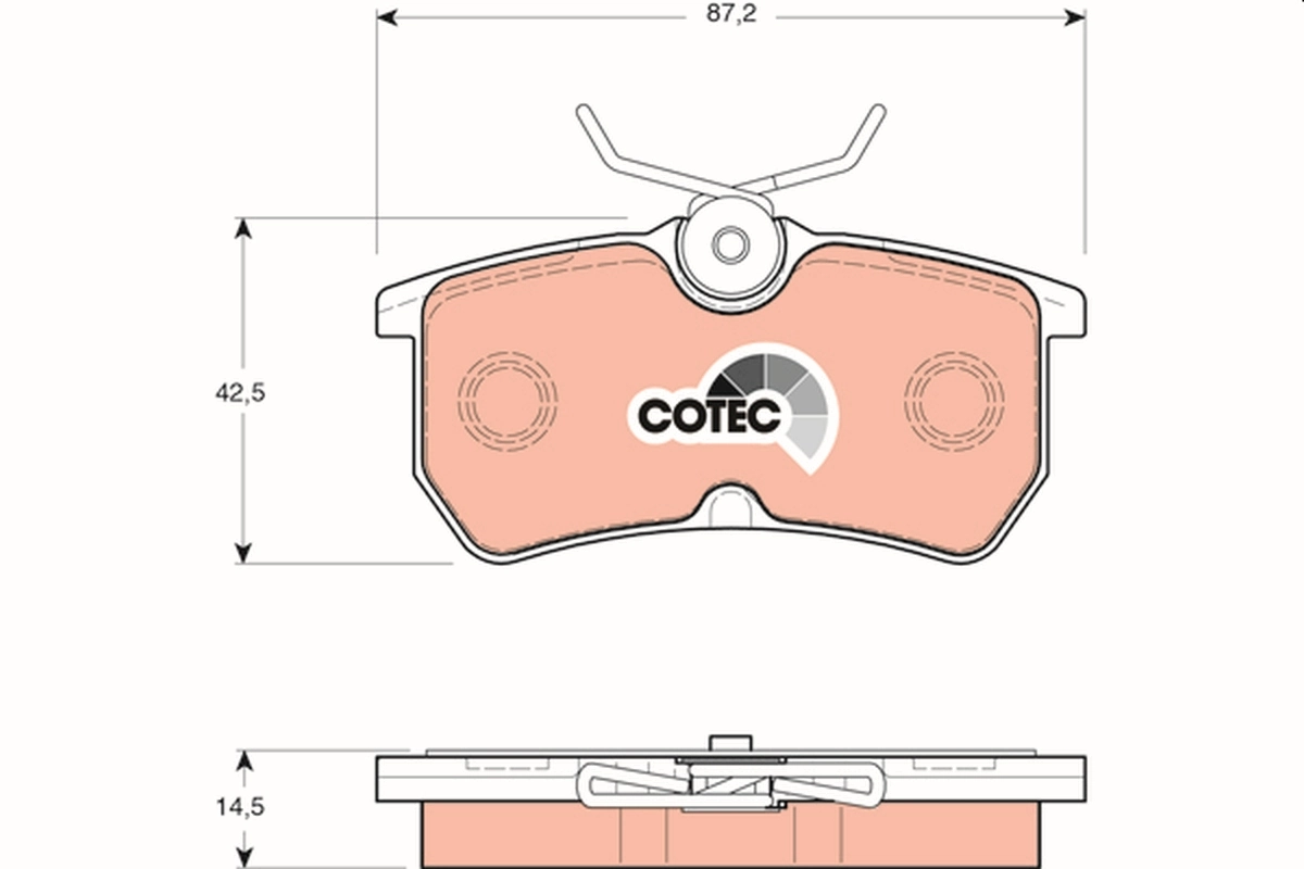 Brake Pad Set, disc brake COTEC GDB1354