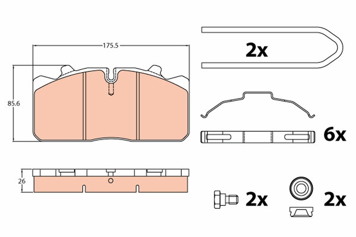 Brake Pad Set, disc brake GDB5069