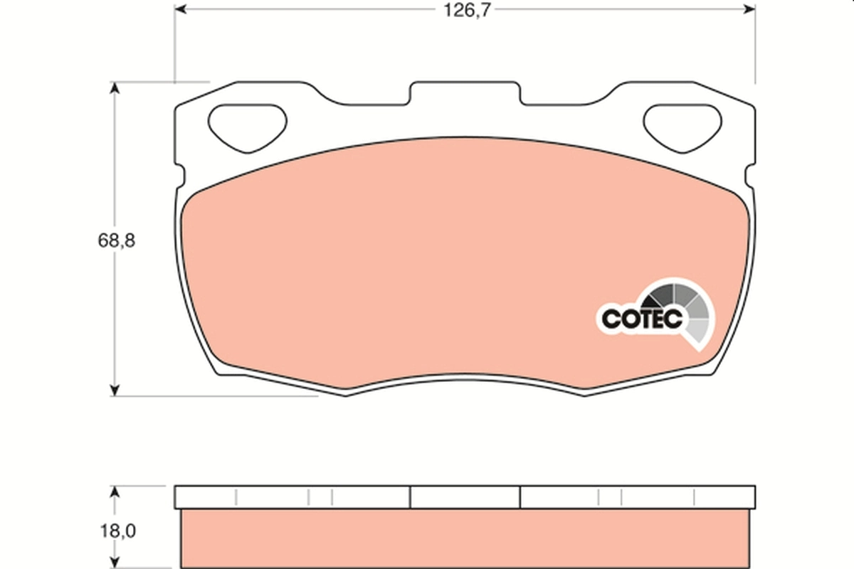 Brake Pad Set, disc brake COTEC GDB395