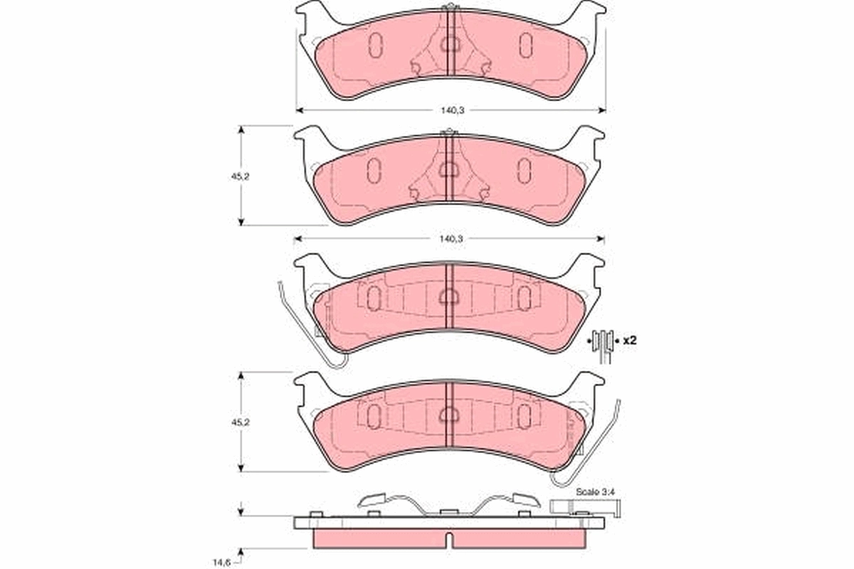 Brake Pad Set, disc brake GDB4041