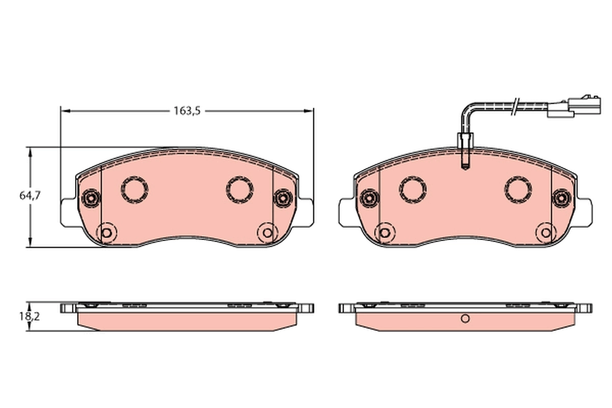 Brake Pad Set, disc brake COTEC GDB1910
