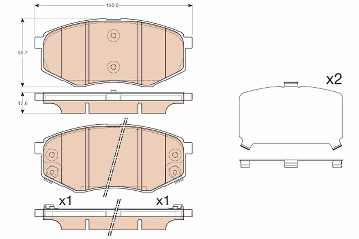 Brake Pad Set, disc brake GDB3553
