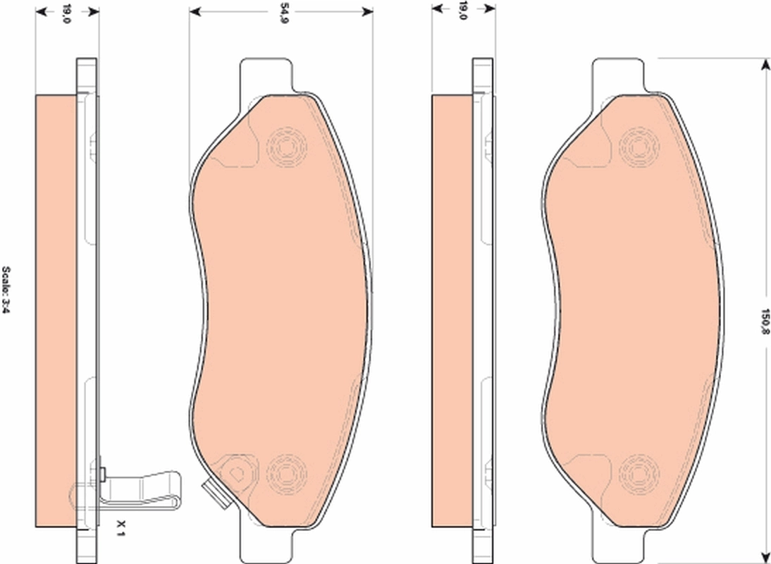 Brake Pad Set, disc brake GDB1713
