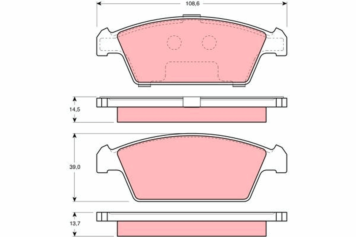 Brake Pad Set, disc brake GDB3108