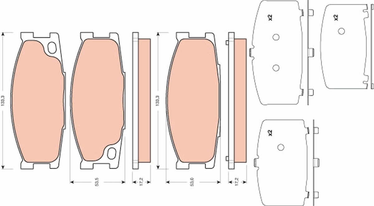 Brake Pad Set, disc brake GDB3423