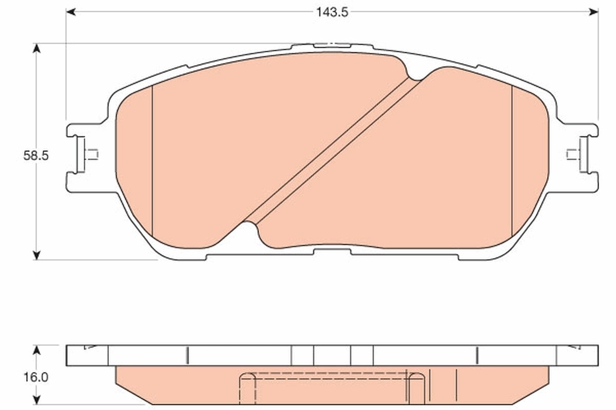 Brake Pad Set, disc brake GDB3610