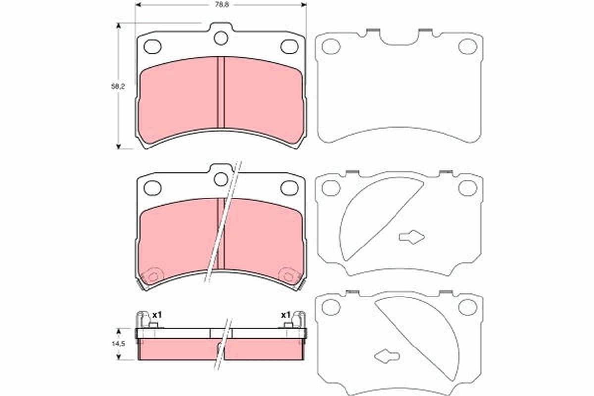Brake Pad Set, disc brake GDB3219