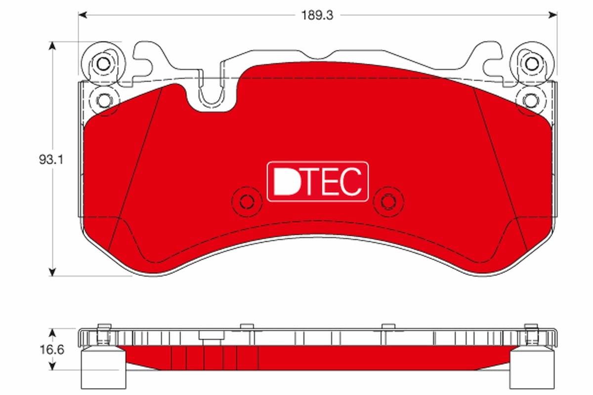 Brake Pad Set, disc brake DTEC COTEC GDB1734DTE