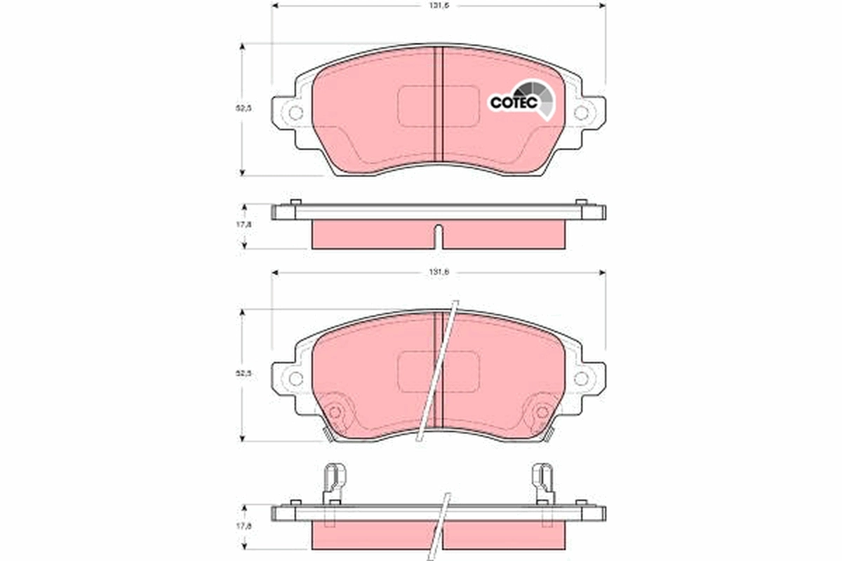Brake Pad Set, disc brake COTEC GDB3333