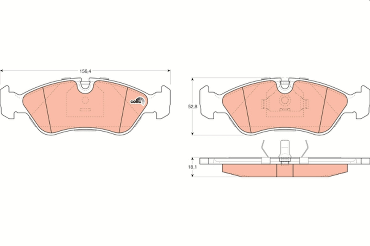 Brake Pad Set, disc brake COTEC GDB951