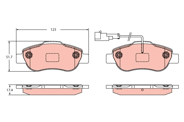 Brake Pad Set, disc brake GDB2415