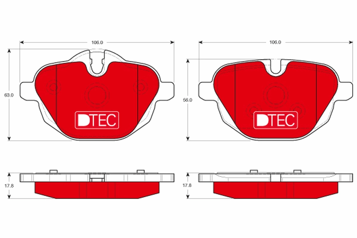 Brake Pad Set, disc brake DTEC COTEC GDB1840DTE