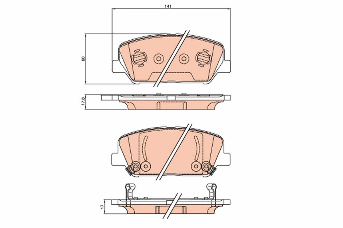 Brake Pad Set, disc brake GDB3621