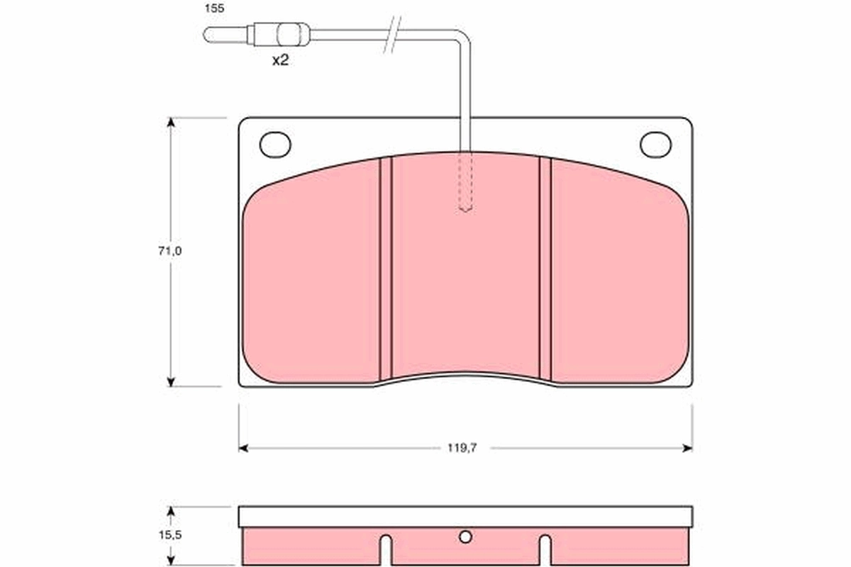 Brake Pad Set, disc brake GDB443