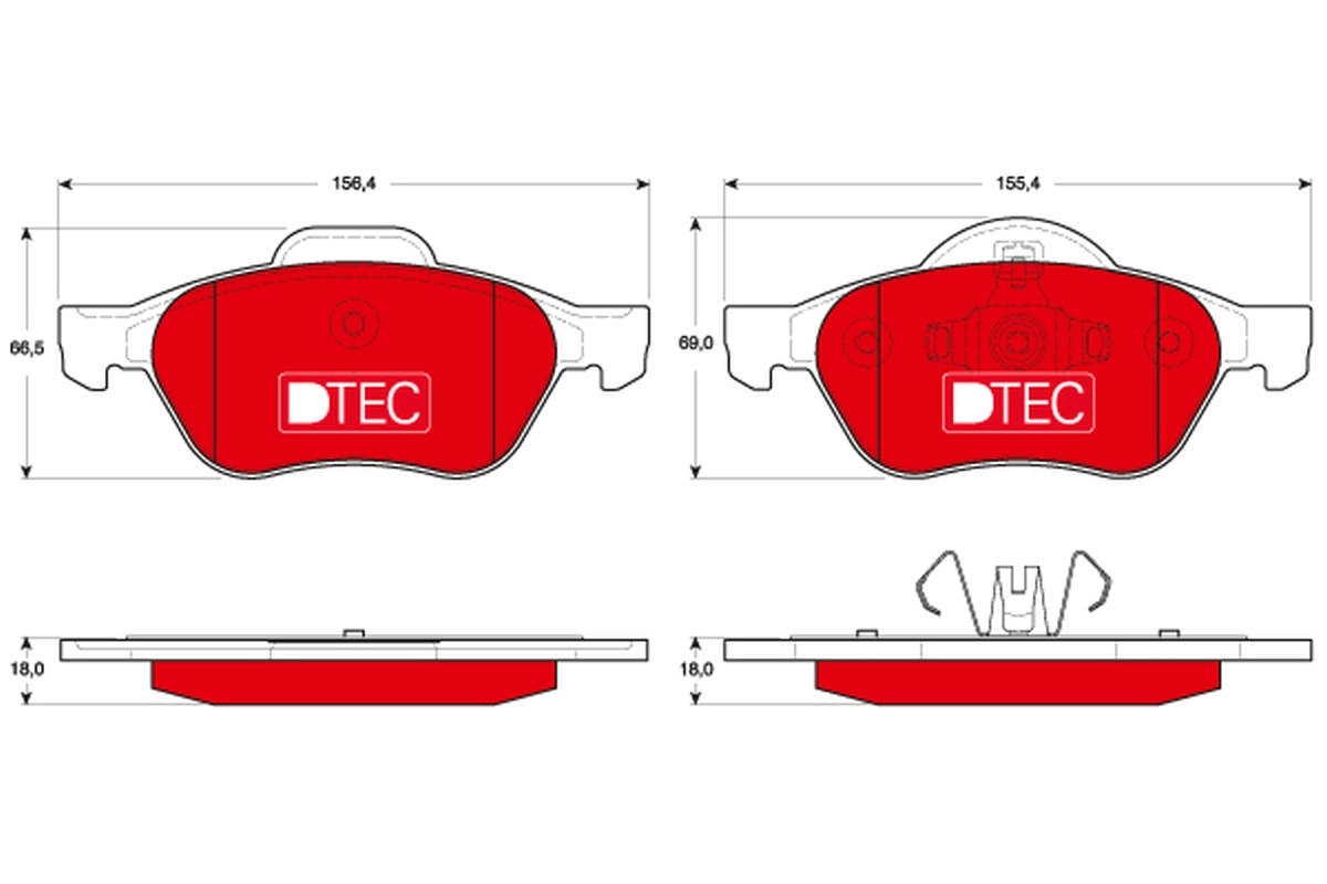 Brake Pad Set, disc brake DTEC COTEC GDB1687DTE