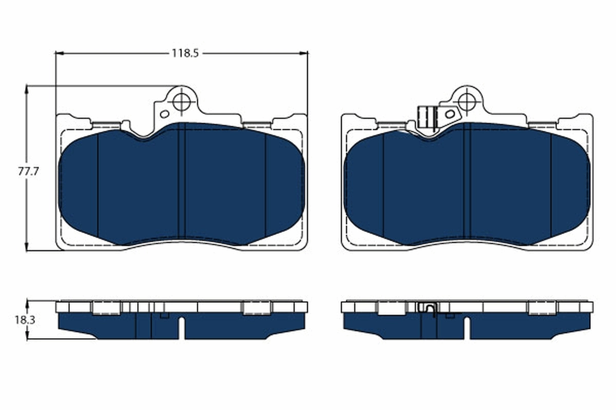 Brake Pad Set, disc brake ELECTRIC BLUE GDB3398BTE