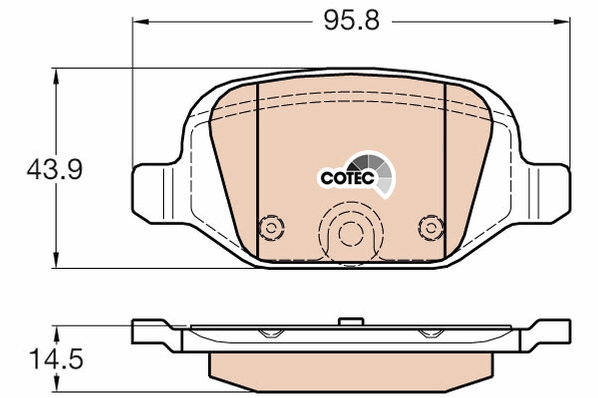 Brake Pad Set, disc brake COTEC GDB1981