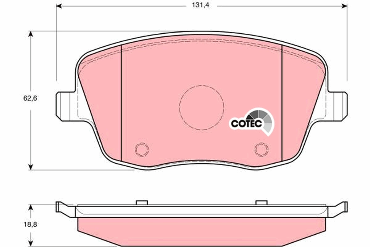 Brake Pad Set, disc brake COTEC GDB1414