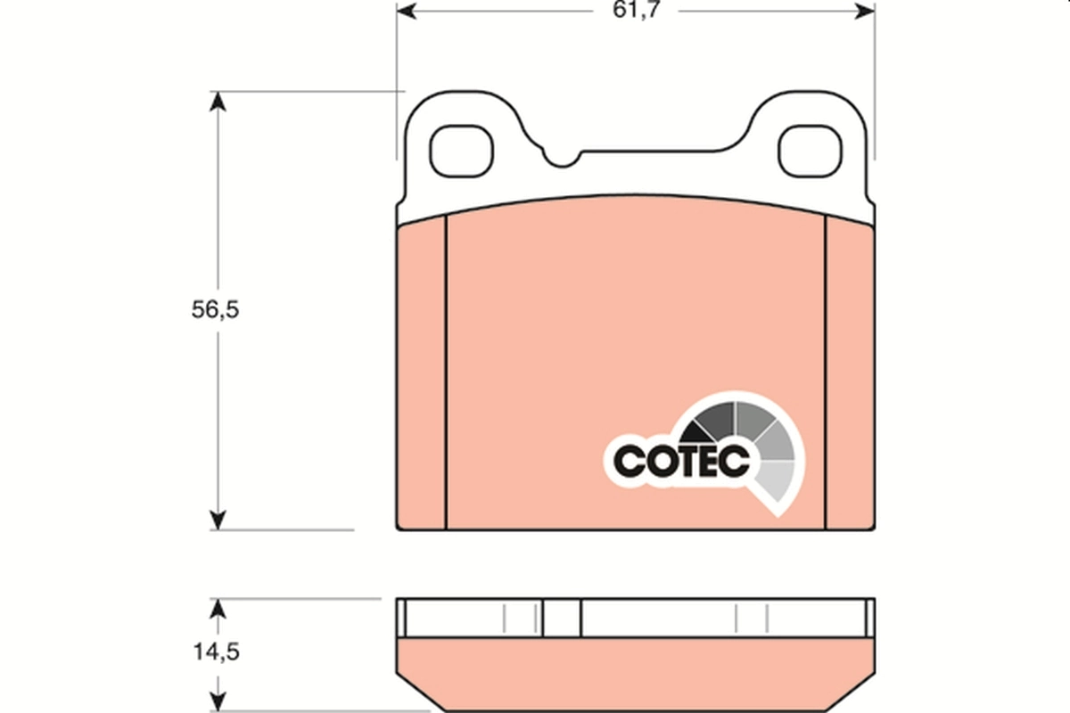 Brake Pad Set, disc brake COTEC GDB1160