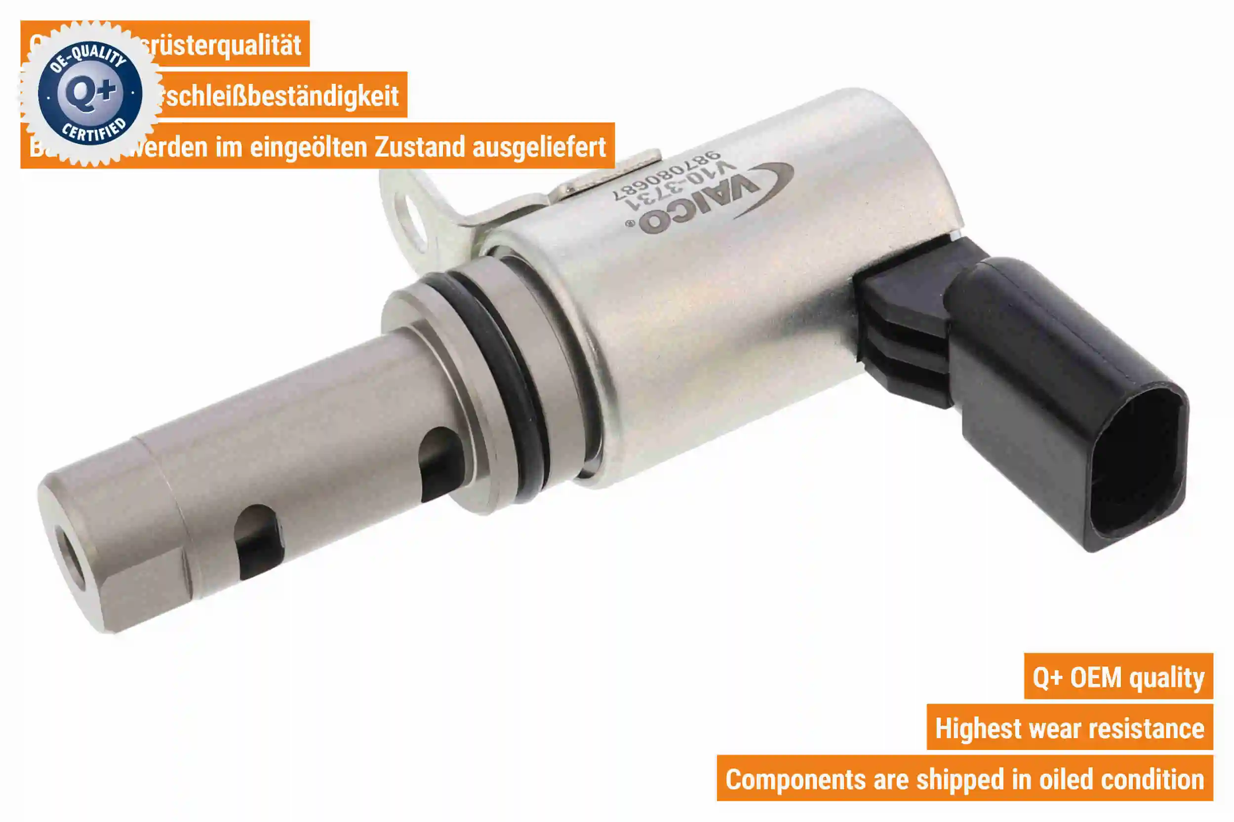 Control Valve, camshaft adjustment Q+, original equipment manufacturer quality V10-3731