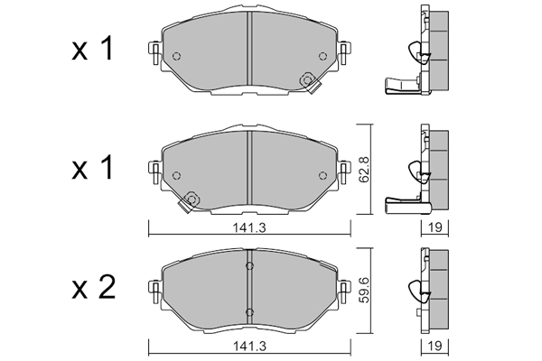 Brake Pad Set, disc brake Premium ADVICS by AISIN BPTO-1027