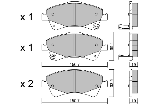 Brake Pad Set, disc brake Premium ADVICS by AISIN BPTO-1018