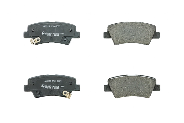 Brake Pad Set, disc brake Premium ADVICS by AISIN BPHY-2009