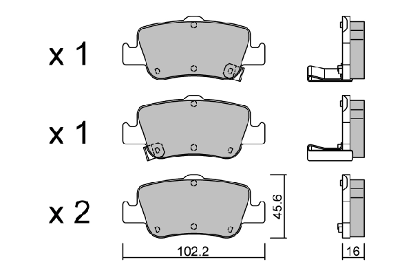 Brake Pad Set, disc brake Premium ADVICS by AISIN BPTO-2008