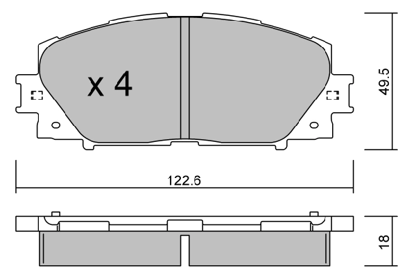 Brake Pad Set, disc brake Premium ADVICS by AISIN BPTO-1014