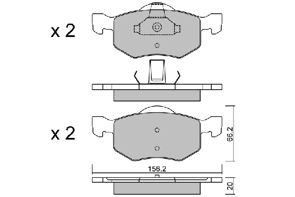 Brake Pad Set, disc brake Premium ADVICS by AISIN BPMZ-1908