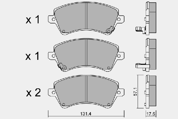 Brake Pad Set, disc brake Premium ADVICS by AISIN BPTO-1009