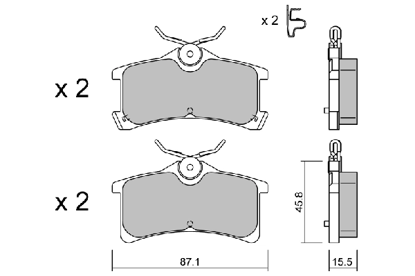 Brake Pad Set, disc brake Premium ADVICS by AISIN BPTO-2009